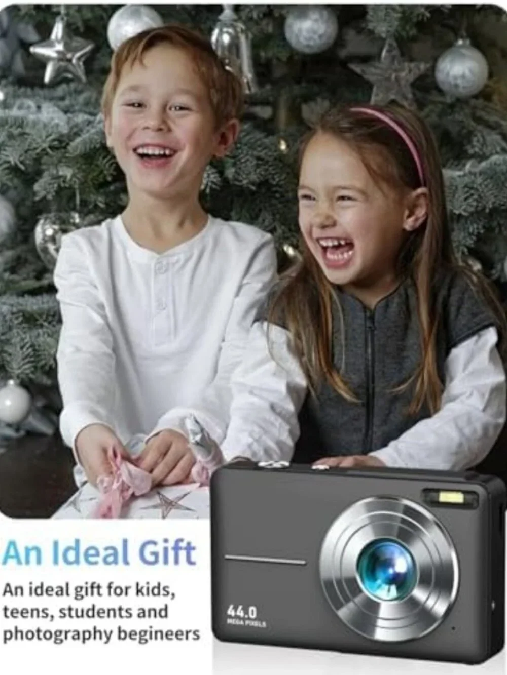 FHD 1080P Digital Point and Shoot Camera for Kids & Teens, 32GB Memory Card